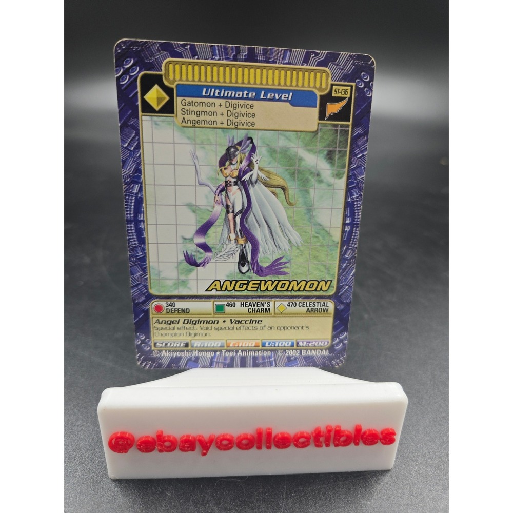 2002 Bandai Digimon Angewomon ST-136 Ultimate Level Angel Card